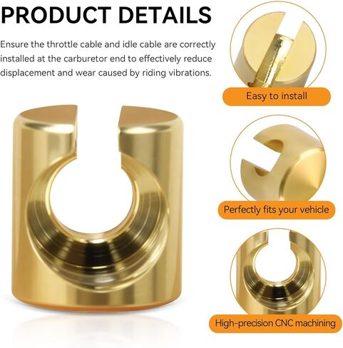 Throttle Idle Cable Ferrules, Throttle Cable End Joint Guide Nut Replacement for Harley Davidson FLHR Road King 1996-2006/FXDF Fat Bob 2009-2017, 5650876, 12 Pcs in Saudi Arabia
