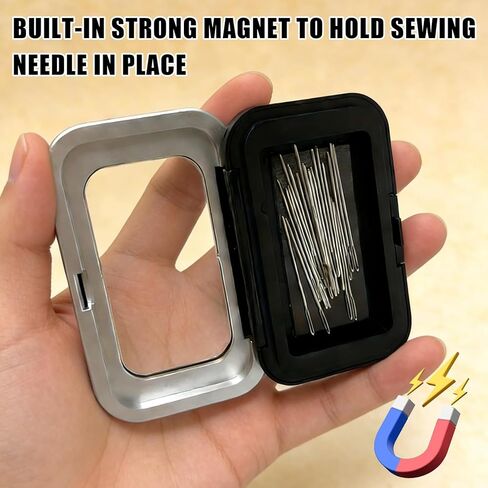 Strong Sewing Needle Storage Box, Sewing Needle Organizer Box, Strong Sewing Pin Storage Organizer Box with Clear Acrylic Lid for Sewing Quilting Crafts Small in Saudi Arabia