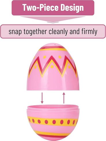 Mr. Pen- Printed Plastic Easter Eggs, 3 Inch, 30 Pack, Bulk Fillable Eggs for Easter Hunt Decor, Party Favor, Basket Stuffers, Classroom Prize, Supplies, Adult & Kid Party Toys for Gift in Saudi Arabia