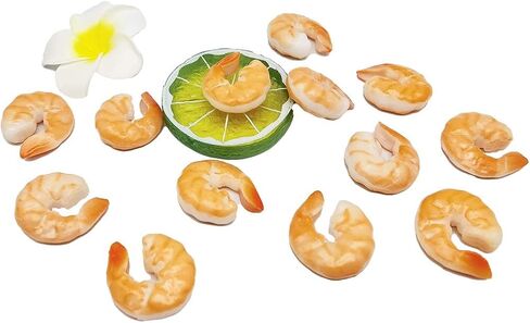 Artificial Shrimp Figures 12pcs Lifelike Realistic Sea Life Seafood Model Toy for Home Kitchen Market Display Party Photo Props in Saudi Arabia
