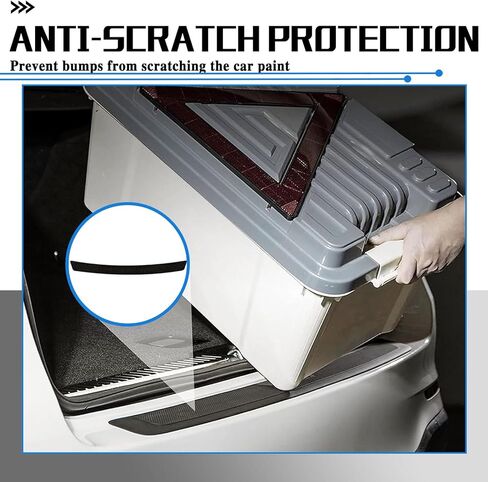 Car Rear Bumper Protector for Mitsubishi Outlander PHEV 2013–2025 2021 2022 2023 2024 2026, Carbon Fiber Texture Scratch Resistant Strip, Thin Trunk Entry Buffer Protective Film for Car SUV Trunk in Saudi Arabia