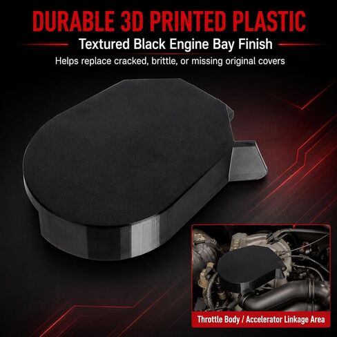 Throttle Body Cable Cover Trim Compatible with 1987-1996 Ford F150 F250 F350 Bronco 5.0L 5.8L V8, Replaces E9TA-9E766-AA, 3D Printed Accelerator Linkage Shield, Black in Saudi Arabia