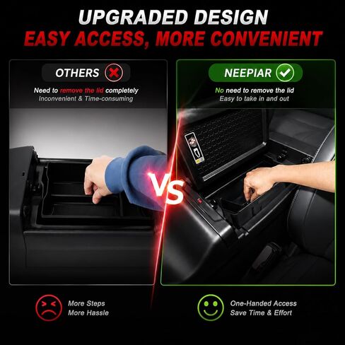 صينية تنظيم وحدة التحكم المركزية المحدثة المتوافقة مع صندوق تخزين مسند الذراع Toyota RAV4 لعام 2026، صينية تخزين ثانوية من مادة ABS والإكسسوارات الداخلية - لا حاجة لإزالة الغطاء in Kuwait