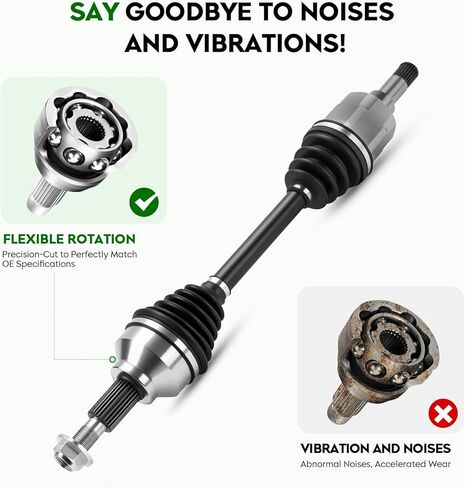 Front Left CV Axle Shaft Assembly Fit for Dodge Journey 2009–2020 (FWD Only), Avenger 2008-2011, Avenger (4 speed trans) 2012–2014, Chrysler 200 2012–2014 & Sebring 2007–2010, Driver Side in Kuwait
