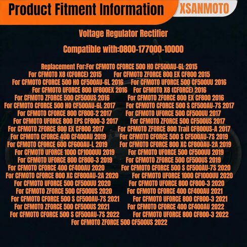 0800-177000-10000 UTV ATV Voltage Regulator Rectifier，MOSFET Power Stabilizer,Direct Fit Replacement for CFMOTO UFORCE 500 800,ZFORCE 500,CFORCE 400 500 2015-2022 in Saudi Arabia