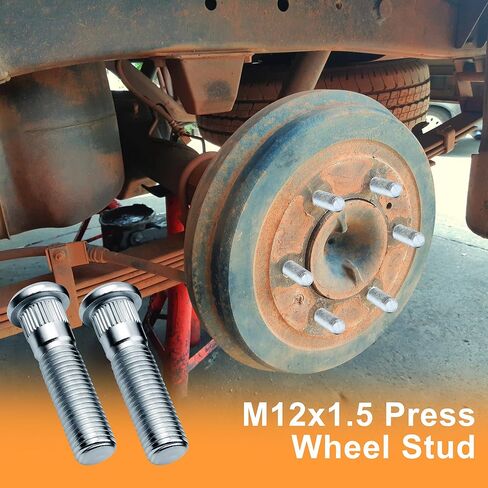 16 Pack Trailer Wheel Studs, Heavy-Duty Galvanized Steel 2,000 lb to 7,000 lb Axles, Compatible with UNF 0.56" Spline, 0.7" Head, 2" Length in Kuwait