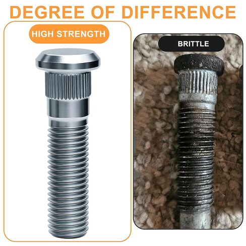 16 Pack Trailer Wheel Studs, Heavy-Duty Galvanized Steel 2,000 lb to 7,000 lb Axles, Compatible with UNF 0.56" Spline, 0.7" Head, 2" Length in Kuwait
