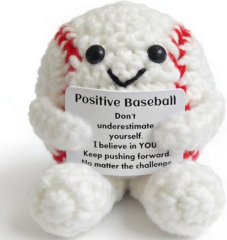 Positive Crochet Baseball Gifts for Players & Fans, Emotional Support Plush Crochet Funny Inspirational Gift for Men Women Baseball Players in Saudi Arabia
