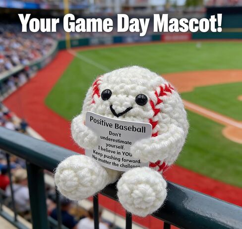 Positive Crochet Baseball Gifts for Players & Fans, Emotional Support Plush Crochet Funny Inspirational Gift for Men Women Baseball Players in Saudi Arabia