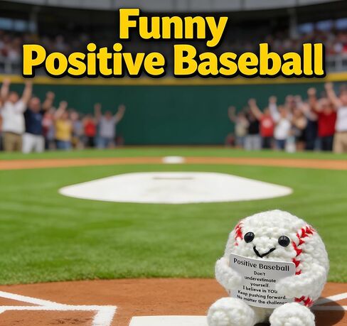 Positive Crochet Baseball Gifts for Players & Fans, Emotional Support Plush Crochet Funny Inspirational Gift for Men Women Baseball Players in Saudi Arabia