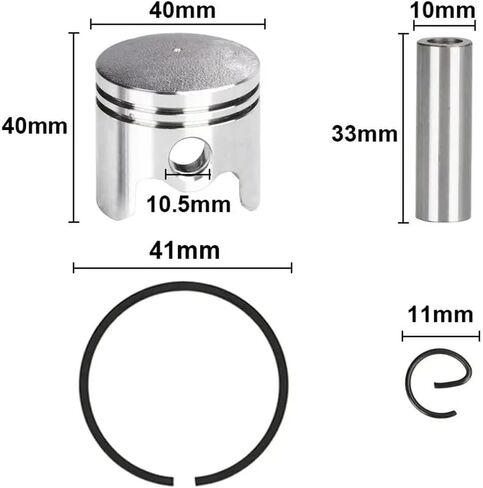 40mm Piston Pin Ring Set for Electric Brush Mowers Compatible with 40-5 43cc BC430 CG430 1E40F-5 Replacement Parts in Kuwait