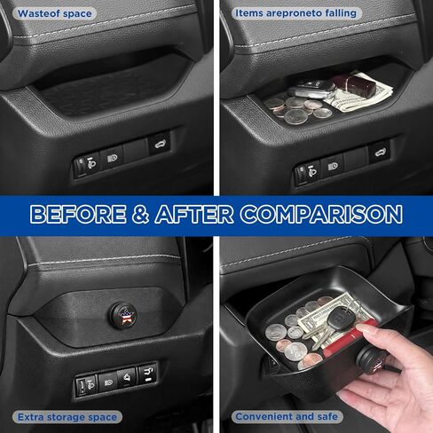 صندوق درج السائق متوافق مع ملحقات Toyota RAV4 2025 2024 2023 2022 2021 2020 2019 منظم درج جانبي للسائقين ملحقات داخلية للتخزين in Kuwait