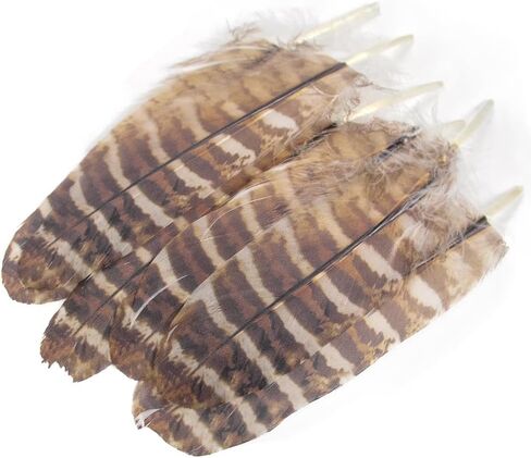 WENCELYL Natural Tiger Pattern Goose Feathers Bulk, 6-8 Inch Real Goose Feathers for DIY Crafts Wedding Party Halloween Home Decoration, Craft Feathers for Centerpieces Dream Catcher (style2) in Saudi Arabia