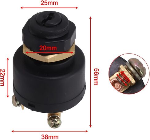 For Ignition Switch with Six-Terminal Design and Push-to-Choke for OMC Inboard Outboard Applications for Johnson for Evinrude Boats Includes Two Keys in Saudi Arabia
