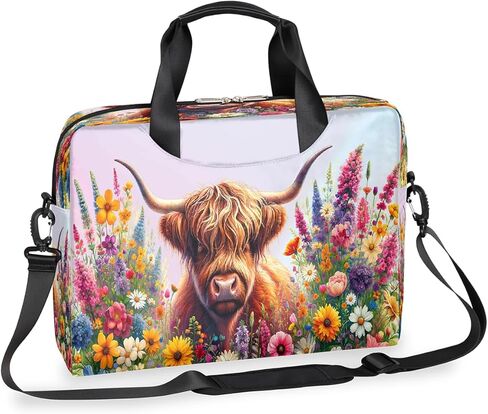 16 Inch Laptop Bag Pink Flowers Watercolor for Women Men Waterproof Computer Carrying Case Handbag Shoulder Briefcase in Saudi Arabia