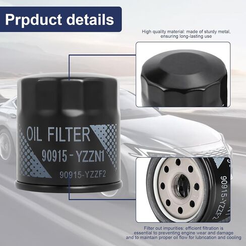3 PCS Oil Filter 90915-YZZN1 with Drain Plug Washers Compatible with Toyota Prius 1.5L 2001-2009, Yaris 1.5L 2006-2019, Matrix 1.8L 2003-2008,Corolla 1.8L 1993-2021, Camry 2.2L 1992-2001. in Saudi Arabia