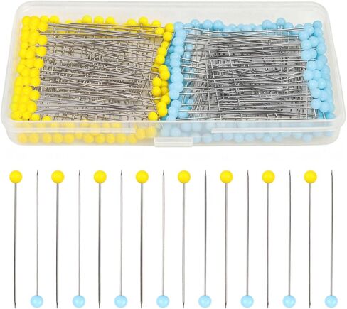 500 PCS Straight Pins, Glass Ball Head Quilting Pins 1.75inch, Sewing Pins for Fabric, Stainless Steel Dressmaker Pin for Sewing, Crafting, Jewelry Making in Saudi Arabia