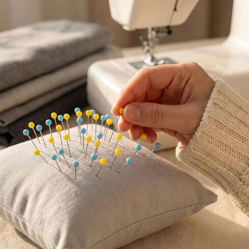 500 PCS Straight Pins, Glass Ball Head Quilting Pins 1.75inch, Sewing Pins for Fabric, Stainless Steel Dressmaker Pin for Sewing, Crafting, Jewelry Making in Saudi Arabia