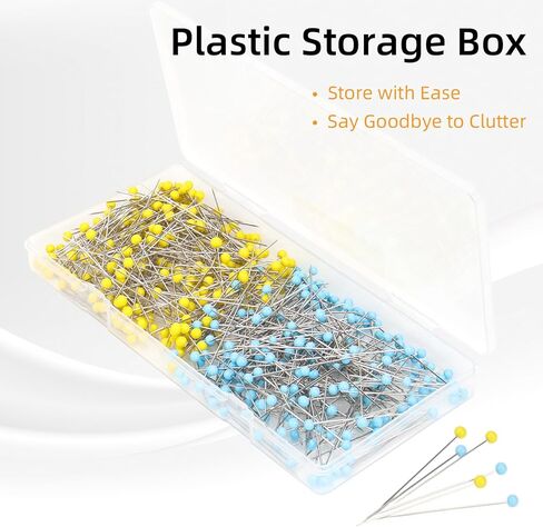 500 PCS Straight Pins, Glass Ball Head Quilting Pins 1.75inch, Sewing Pins for Fabric, Stainless Steel Dressmaker Pin for Sewing, Crafting, Jewelry Making in Saudi Arabia