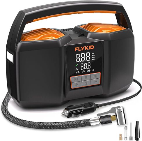 Tire Inflator Portable Air Compressor,DC 12V Heavy Duty Air Pump for Car Tires with LCD Digital Gauge & Emergency LED Light,150psi Portable Tire Inflator for Car,Light Truck,SUV Tires,Motorcycles Etc in Saudi Arabia