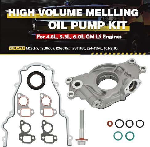 M295HV High Volume LS Oil Pump Kit for Chevy Silverado Avalanche Suburban Tahoe Trailblazer for GMC Sierra Yukon for Cadillac Escalade 4.8L 5.3L 6.0L Mellling Oil Pump Kit w/Gasket & Balancer Bolt in Saudi Arabia