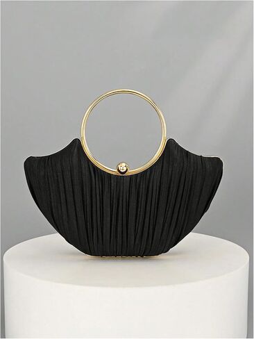 Verdusa Women's Seashell Shaped Top Handle Evening Bag Dressy Pleated Crossbody Bags in Saudi Arabia