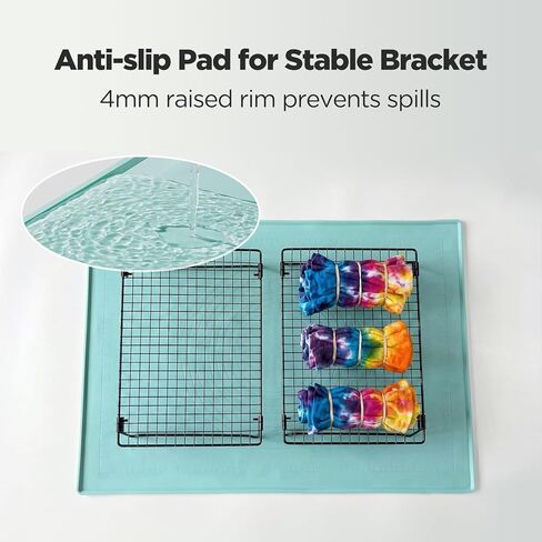 ​​Tie Dye Kit with 2 Steel Folding Brackets & Non-Slip Pad, Professional Tie Dye Supplies for Multi-Color Patterns, Easy to Use and Clean, Perfect for T-Shirts, Onesies, Socks DIY Craft​​(TD-01) in Saudi Arabia