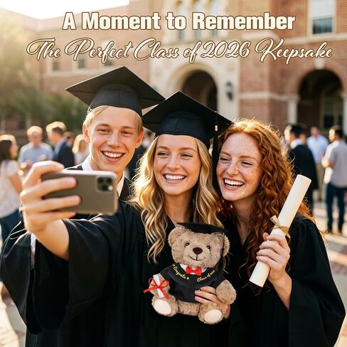 2026 Graduation Bear Gifts,9 Inch Soft Plush Teddy Bear with Black Cap & Graduation Gown & Diploma,Kindergarten Preschool High School College Graduation Gifts Bear for Her Him Women Men Boys Girls Kid in Saudi Arabia