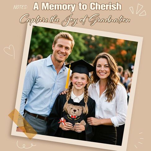 2026 Graduation Bear Gifts,9 Inch Soft Plush Teddy Bear with Black Cap & Graduation Gown & Diploma,Kindergarten Preschool High School College Graduation Gifts Bear for Her Him Women Men Boys Girls Kid in Saudi Arabia
