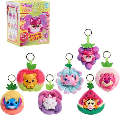 HAPPY HAUL Disney Scents of Style Clip-On Blind Box Plush، لعبة قابلة للتجميع برأس من الفينيل المعطرة، لعبة محشوة مقاس 4.5 بوصة، قطرة قصيرة المدى، للأعمار من 8 سنوات فما فوق in Kuwait