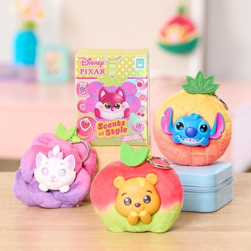 HAPPY HAUL Disney Scents of Style Clip-On Blind Box Plush، لعبة قابلة للتجميع برأس من الفينيل المعطرة، لعبة محشوة مقاس 4.5 بوصة، قطرة قصيرة المدى، للأعمار من 8 سنوات فما فوق in Kuwait