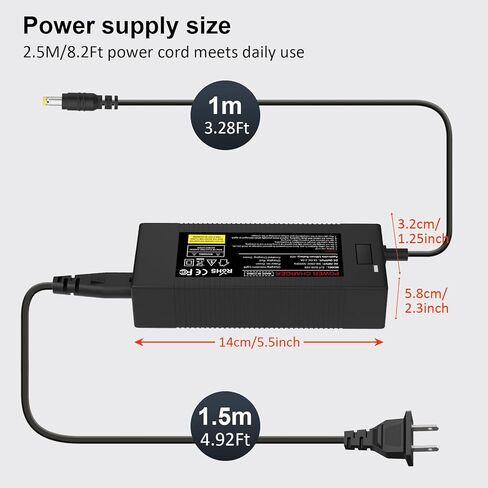 PUKOKAL 54.6V 2A شاحن دراجة كهربائية متعدد الموصلات لبطاريات الليثيوم 48V 7 في 1 شاحن بطارية سكوتر كهربائي مع مقابس قابلة للتبديل متوافقة مع 48V Jetson Gotrax Hiboy in Kuwait