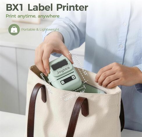ماكينة صنع الملصقات Joysea BX1 مع شريط، صانع ملصقات بلوتوث 2 بوصة، طابعة ملصقات حرارية محمولة مع قوالب متعددة للأعمال الصغيرة والمكتب والمنزل والمدرسة (أخضر، 1 ملصق + 1 ملصق لفة) in Kuwait