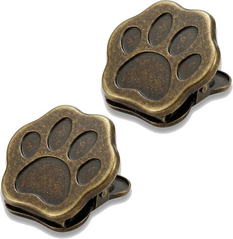 2 Pcs Cat Paw Binder Clips for Journaling, Gold Zinc Alloy Metal Paper Clamps Page Holder Bookmark, Cute Aesthetic Office Desk Accessories Gift in Saudi Arabia