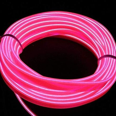 ABALDI El Wire Neon Light Car Interior LED Lights, Ambient Lighting Kits for Xmas Halloween Christmas Car Decoration(5m/16ft, Ice Blue) in Saudi Arabia
