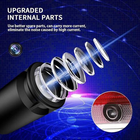 2 Pcs Non-Fading Car Projection LED Projector Laser Emblem Logo Puddle Door Lights for 2008-2015 C-Class W204 (Star+Lettering) in Saudi Arabia