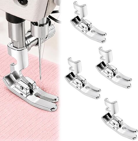 4PCS Sewing Machine Presser Feet Set, Low Shank 10mm Universal Foot Kit for Sewing, Quilting and Fabric Control, Precision Stitching Tool with Zipper Foot for Smooth and Accurate Sewing in Saudi Arabia