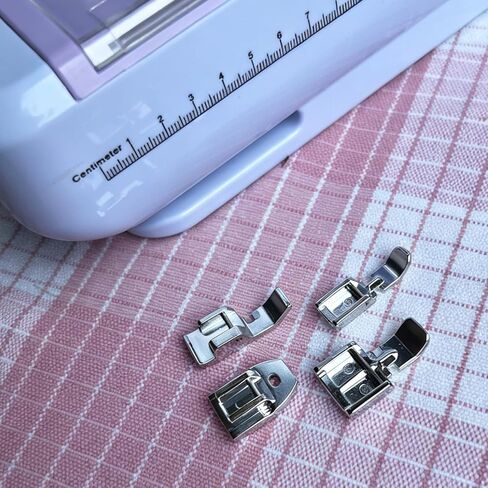 FJW Zipper Presser Foot Kit 4 Pcs - Wide, Narrow, Invisible & Single Toe Zipper Feet for Most Low Shank Snap-On Sewing Machines in Saudi Arabia