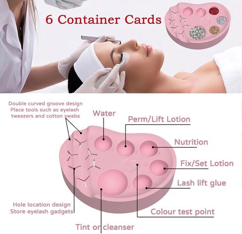 Silicone Nail Art Palette Multi-Function Polish Gel Mixing Tray Silicone Nail Stamping Plates Foundation Eyelash Painting Gels Palette for Cosmetics Brow Makeup Tool(Pink) in Saudi Arabia