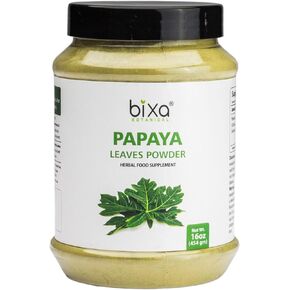 bixa BOTANICAL Papaya Leaf Powder (Carica Papaya) 1 Pound / 16Oz | Ayurvedic Herb for Digestion & Increasing platelets, Herbal Supplement