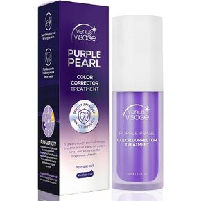 Venus Visage Color Corrector Purple Toothpaste - Dazzling Purple Whitening Toothpaste for Stain Removal - 30 ml