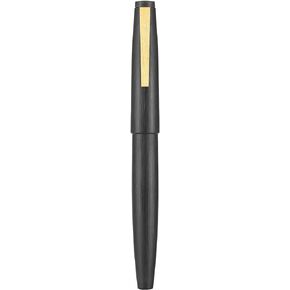 Jinhao 80 Ivory White Fiber Brushed Fountain Pen, Iridium Fine Gold Nib with Ink Converter, Classic Design Smooth Writing Pen (Gold Clip)
