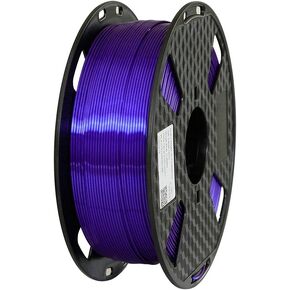 Silk Royal Blue PLA Filament 1.75 mm 3D Printing Filament 1KG 2.2LBS Spool Shine Silky Shiny Metallic Dark Blue PLA Filament Metal Purple 3D Printer Material CC3D Metallic Royal Blue Color