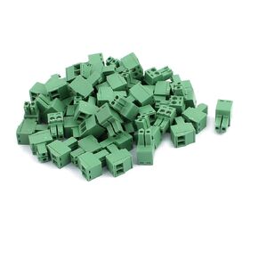 uxcell 50Pcs 300V KF2EDGK 3.5mm Pitch 2-Pin PCB Screw Terminal Block Connector