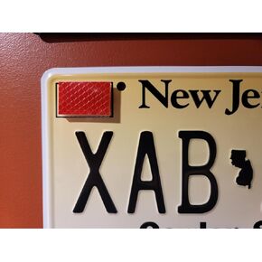 New Jersey NJ GDL License Plate Refective Red Decal Stickers Required by NJ Law All New Drivers Under 21 (1 Set)