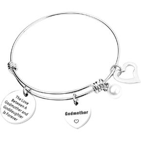 Godmother Gift Goddaughter Bracelet The Love Between a Godmother and Goddaughter is Forever First Communion Gift