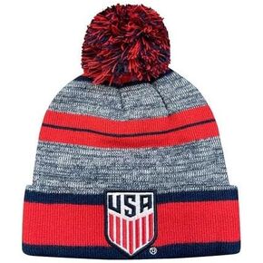 Icon Sports Men's Standard Pom Beanie, Navy | Logo Life, OSFM