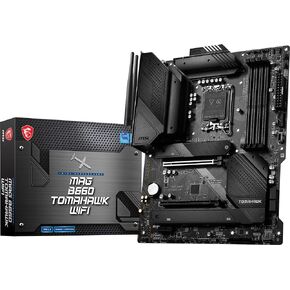 MSI MAG B660 Tomahawk WiFi DDR4 Gaming Motherboard (ATX, 12th Gen Intel Core, LGA 1700 Socket, DDR4, PCIe 4, 2.5G LAN, M.2 Slots, Wi-Fi 6)