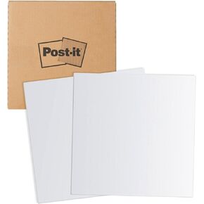 Post-it Easy Erase Whiteboard Sheets, 2 Pack, 9.1 x 9.1 in, Instant Whiteboard, Use Dry Erase and Permanent Markers (EE-SH-2PK-SIOC)
