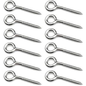 12 قطعة 3.2 "304 الفولاذ المقاوم للصدأ عيون المسمار السنانير ، مسامير التنصت الثقيلة خطاطيف تعليق المسمار في حلقة خطاف العين in Kuwait